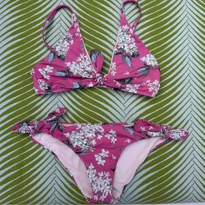 ANTONIO MELANI Pink Floral Bikini Set